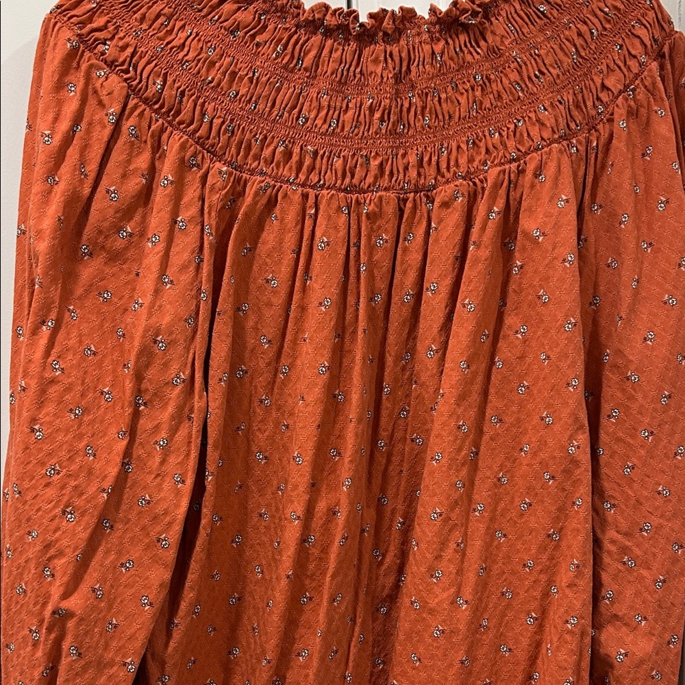 Universal Thread Rust Smocked Blouse - image 5